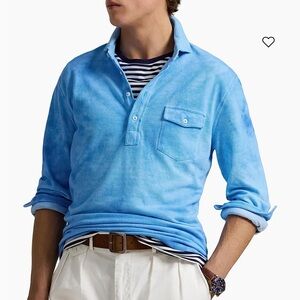 Polo by Ralph Lauren Men's Henley cotton long sleeve Polo Shirt